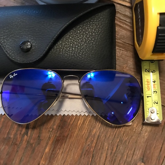 Authentic Purple flash Rayban aviators 58mm - Picture 4 of 6
